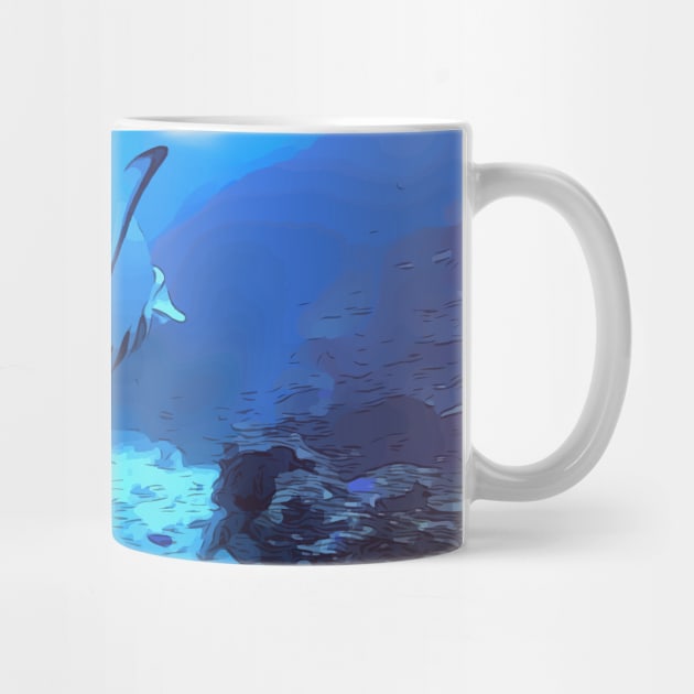 Manta ray in Bora Bora by WelshDesigns